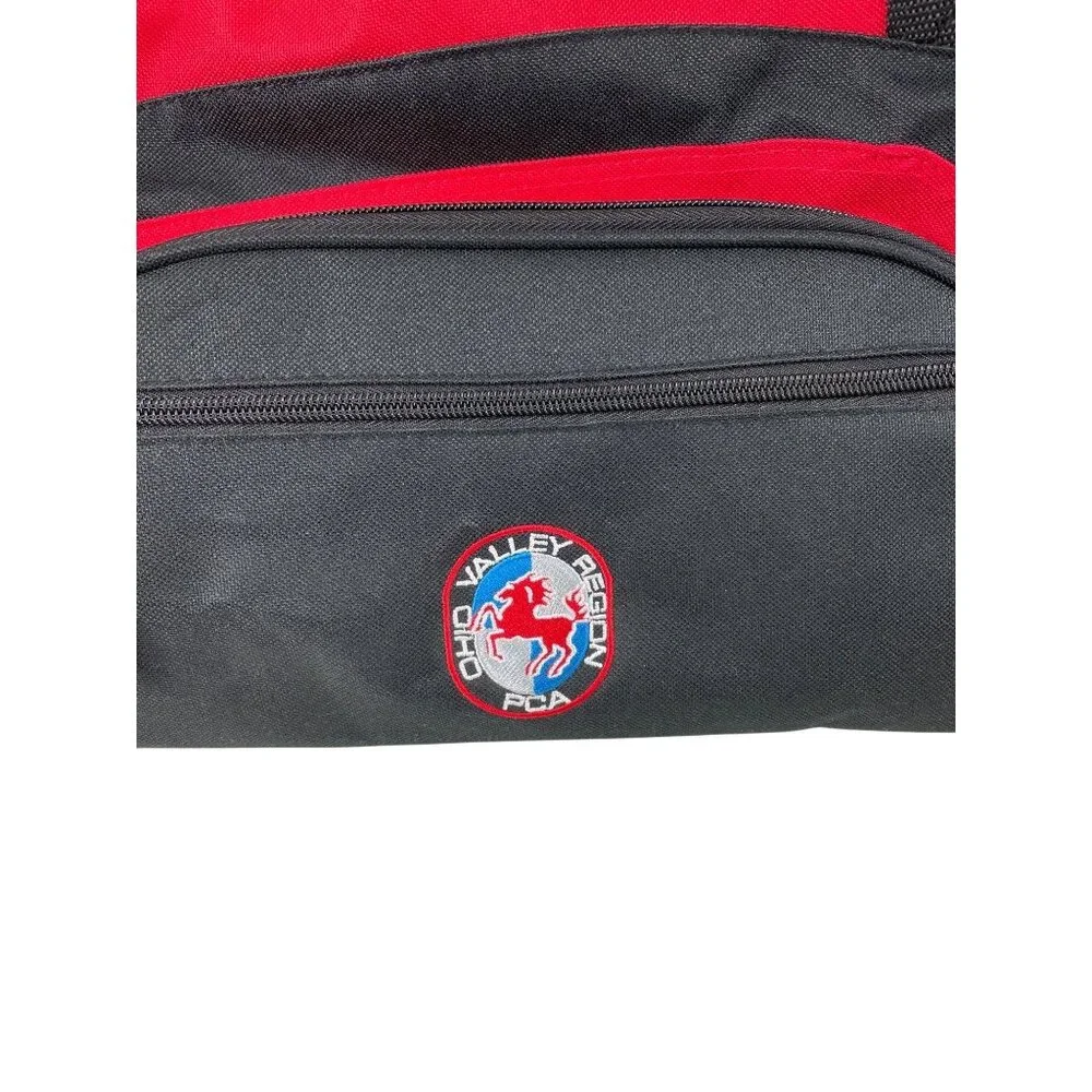 Ohio Valley Region Porsche Club of America Black & Red Canvas Duffle Bag